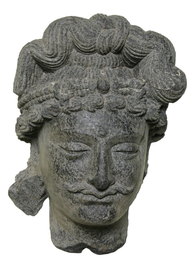Head of Buddhist Maitreya, Gandhara, 5th century A.D
